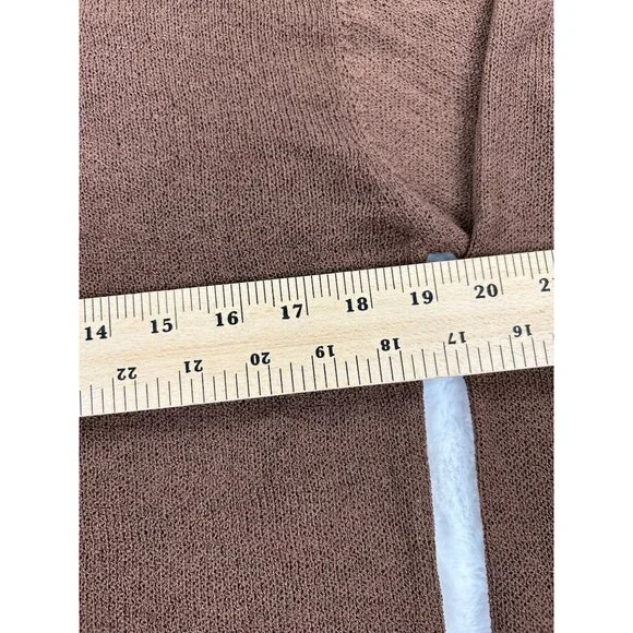 NWT Lulus Sweater Small Lightweight Acrylic Knit Womens Brown Pullover - Picture 6 of 11